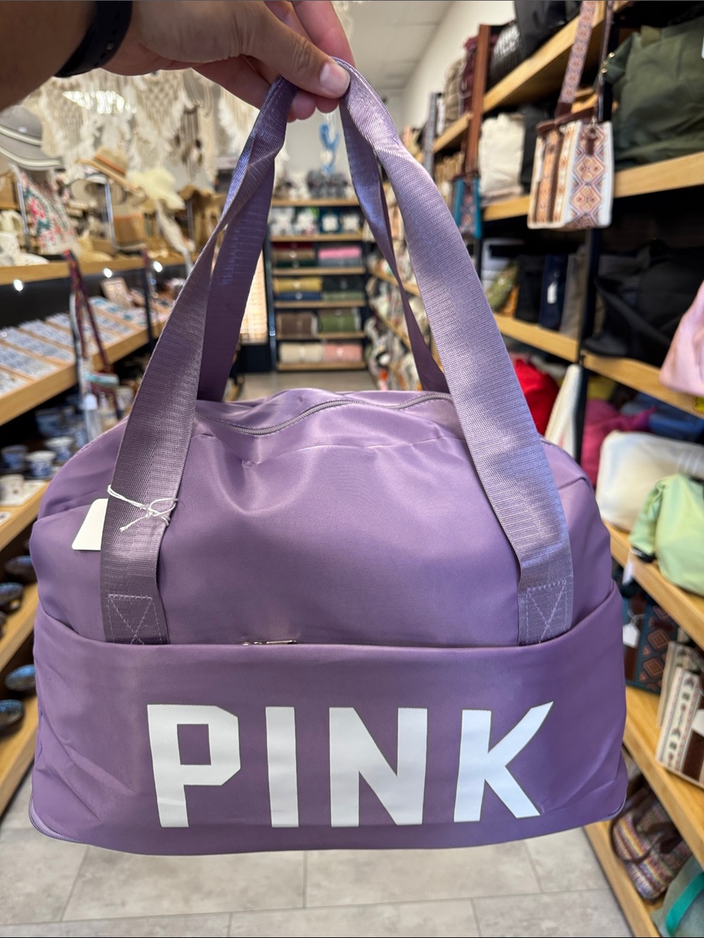 PINK Victoria's Secret Lavender Purple Travel Duffel